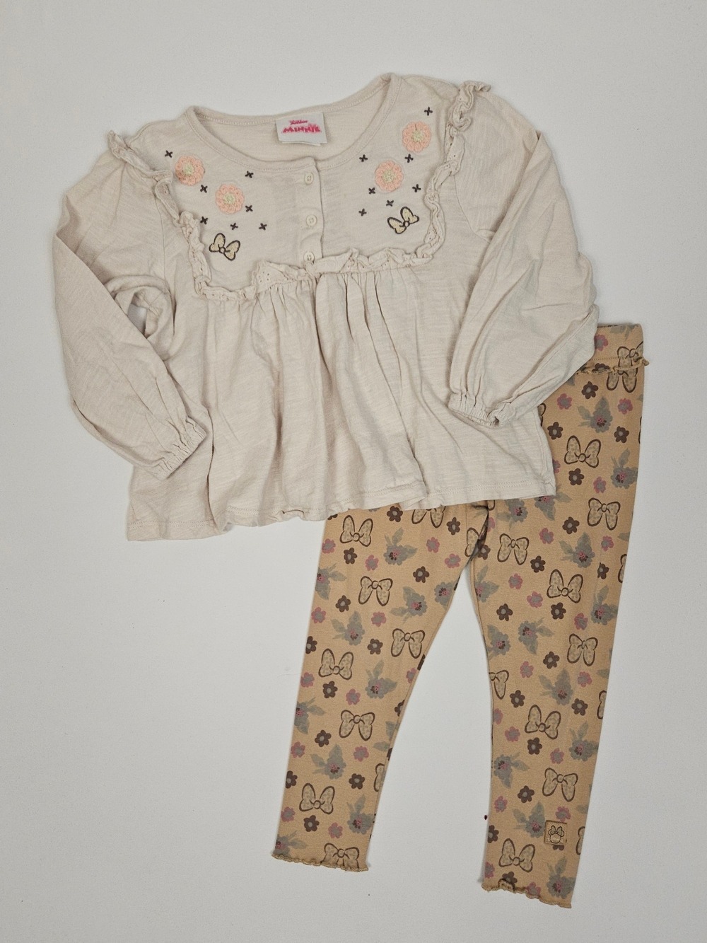 5/$25 Disney Junior Minnie Mouse 2 Piece Outfit Set Girls Size 4T